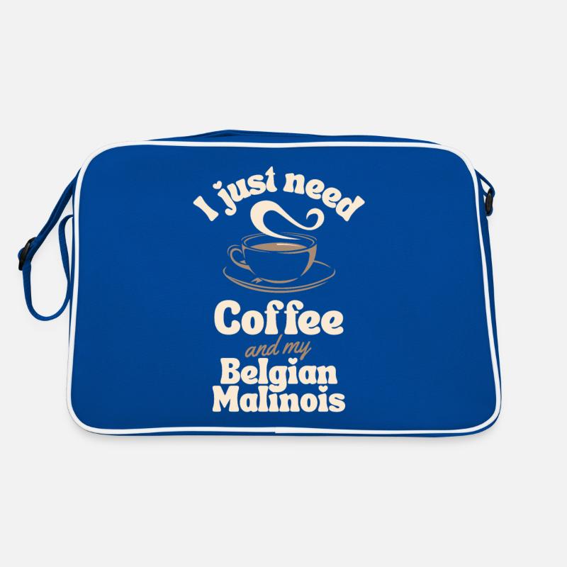 Coffee Malinois lover Retro Bag