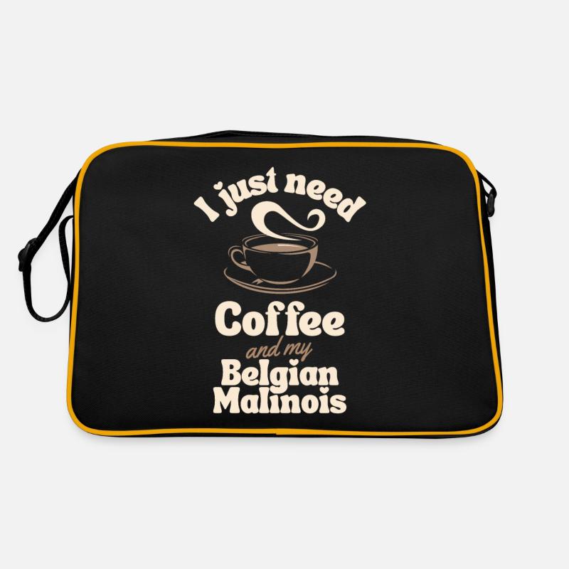 Kaffee Malinois Liebhaber Retro Tasche