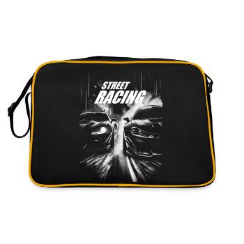 Straßenrennen - Retro Tasche - Schwarz/Gold - Hinten