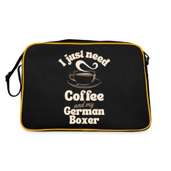 Amateur de café boxeur allemand - Sac Retro - noir/or - Dos