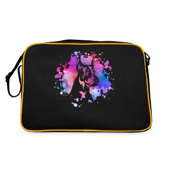 Dobermann-Hundeliebhaber - Retro Tasche - Schwarz/Gold - Hinten