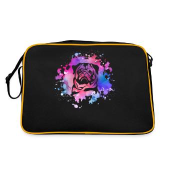 Amoureux des chiens carlin - Sac Retro - noir/or - Dos