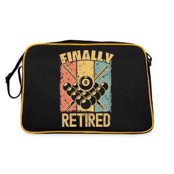 Billard Ruhestand retro - Retro Tasche - Schwarz/Gold - Hinten