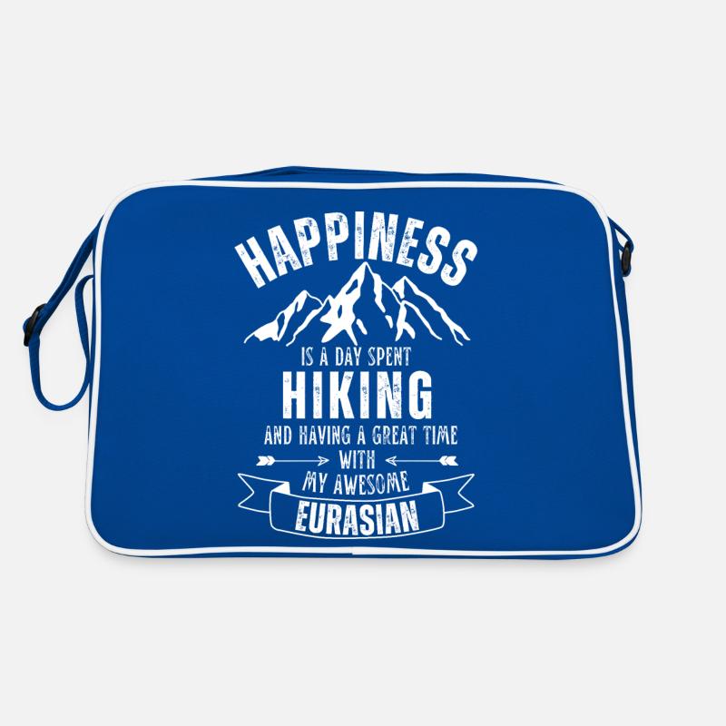 Wanderern mit Eurasier Retro Tasche