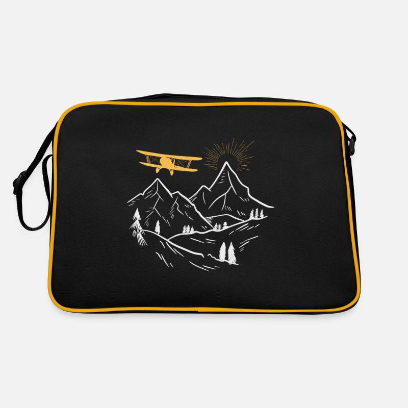Biplan volant - Sac Retro - noir/or