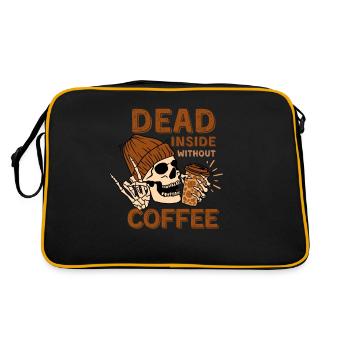 Dead inside without coffee - Retro Bag - black/gold - Back