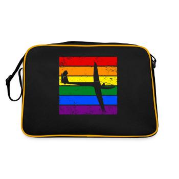 Vol à voile LGBTQ - Sac Retro - noir/or - Dos