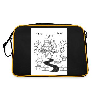 Castle to go - Retro Tasche - Schwarz/Gold - Hinten