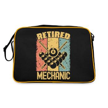 Billard pensionierter Mechaniker - Retro Tasche - Schwarz/Gold - Hinten