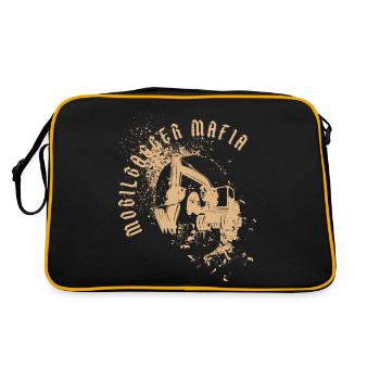 Pelle sur roues Crâne de mafia - Sac Retro - noir/or - Dos