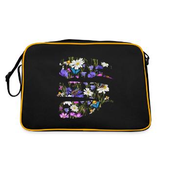 Fleurs printanières - Réveil printanier - Sac Retro - noir/or - Dos