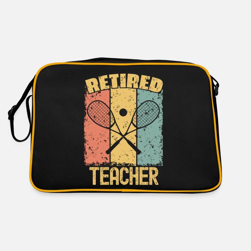 Squash Lehrer im Ruhestand Retro Tasche