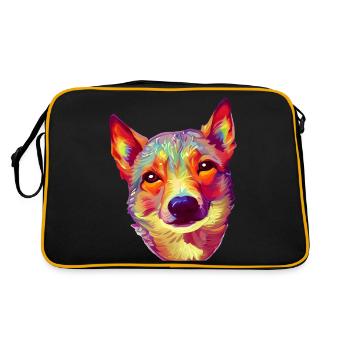 Propriétaire de chien Chien de berger Chien Propriétaire de chien - Sac Retro - noir/or - Dos