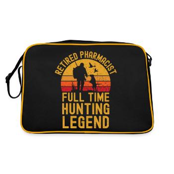 Légende de la chasse aux pharmaciens à la retraite - Sac Retro - noir/or - Dos