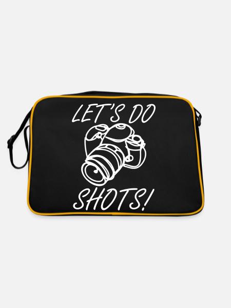 Drôle de photographe Photographie cadeau - Sac Retro - noir/or - Dos