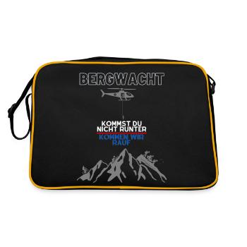 - Kommst du nicht runter kommen wir rauf - Retro Tasche - Schwarz/Gold - Hinten