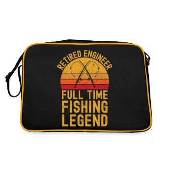 Ingénieur à la retraite légende de la pêche - Sac Retro - noir/or - Dos
