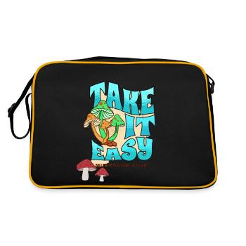 Take it Easy Mushroom Club - Retro Bag - black/gold - Back