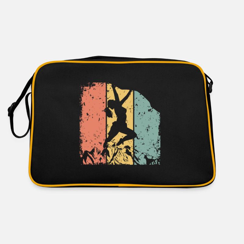 Femmes Escalade rétro - Sac Retro - noir/or
