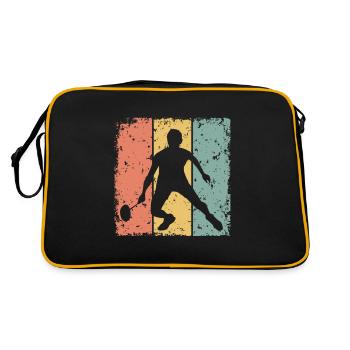 Badminton rétro - Sac Retro - noir/or - Dos
