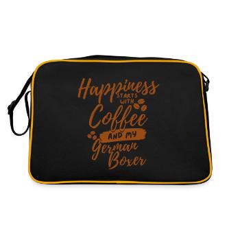 Amateur de café boxeur allemand - Sac Retro - noir/or - Dos