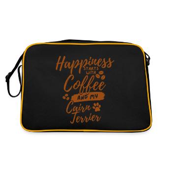 Amateur de café Cairn-terrier - Sac Retro - noir/or - Dos