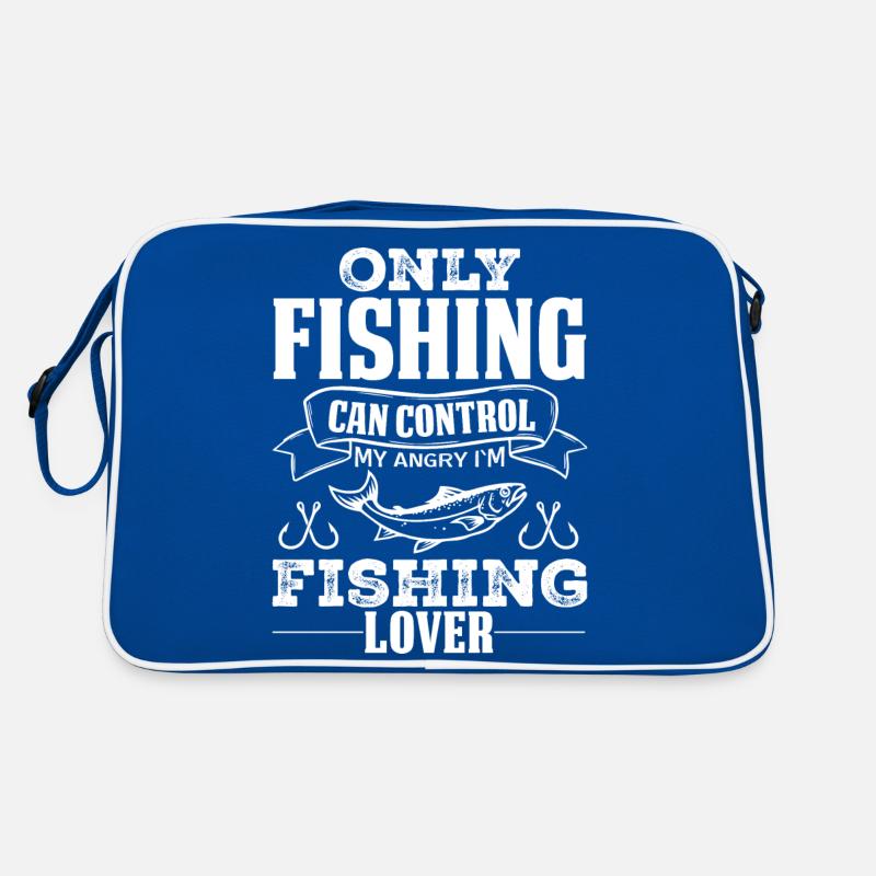 « Seule la pêche peut contrôler ma colère » Sac Retro