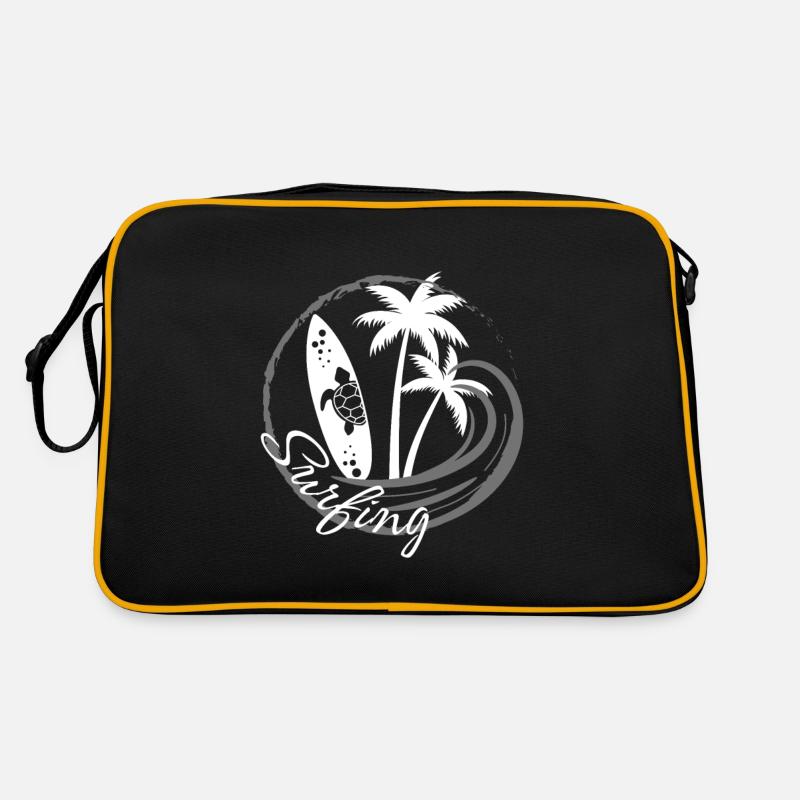 Planche de surf Palm - Sac Retro - noir/or