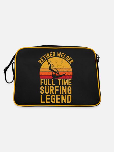 Soudeur à la retraite légende de la planche à voile - Sac Retro - noir/or - Dos