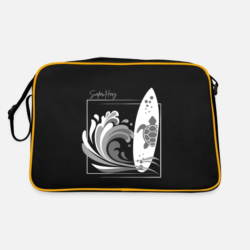 Surfer Herz Retro Tasche