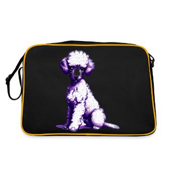 Caniche chiot propriétaire de chien caniche chiot chien amour - Sac Retro - noir/or - Dos