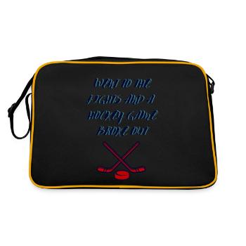 Went to The Fights and a Hockey Game Broke Out - Retro Bag - black/gold - Back
