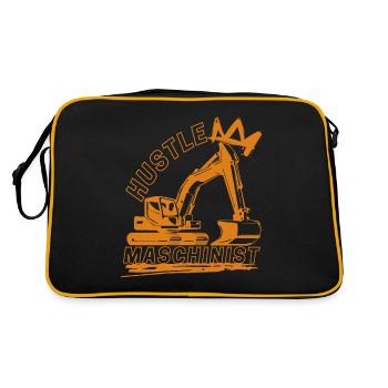 Hustle Maschinist - Retro Tasche - Schwarz/Gold - Hinten