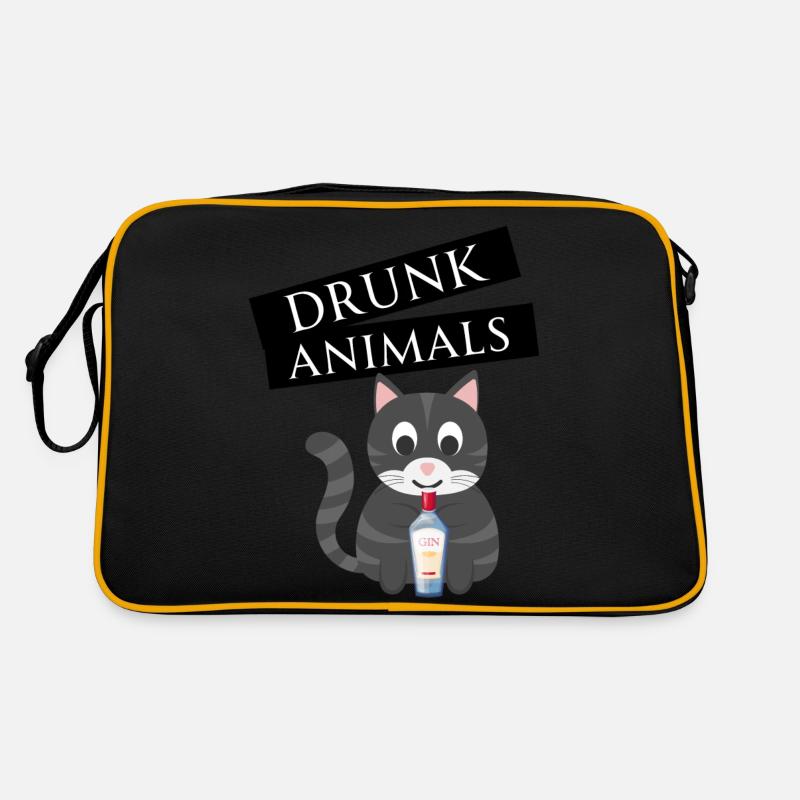 Drunk Animals - GinCat Retro Tasche