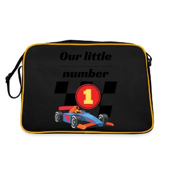 Notre petit t-shirt de voiture de course numéro un - Sac Retro - noir/or - Dos