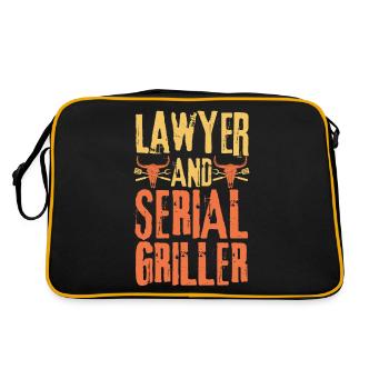 Lawyer and Serial Griller - Retro Bag - black/gold - Back