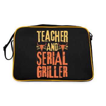 Teacher and Serial Griller - Retro Bag - black/gold - Back