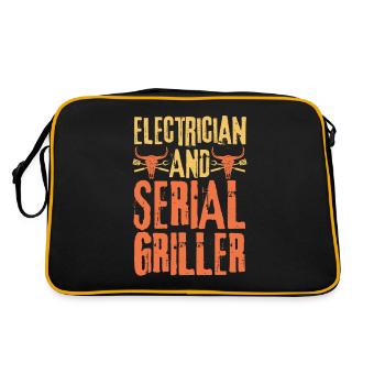 Electrician and Serial Griller - Retro Bag - black/gold - Back
