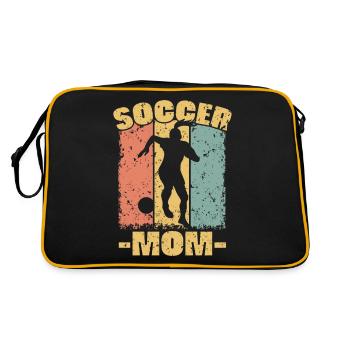 Fußball Mama - Retro Tasche - Schwarz/Gold - Hinten