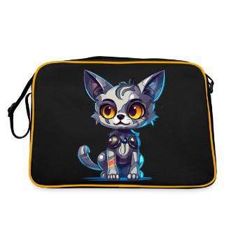 Chaton cyborg - Sac Retro - noir/or - Dos