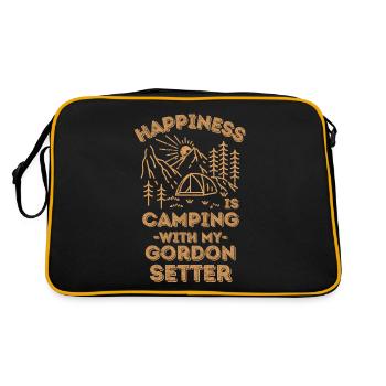 Camping avec gordon-setter - Sac Retro - noir/or - Dos