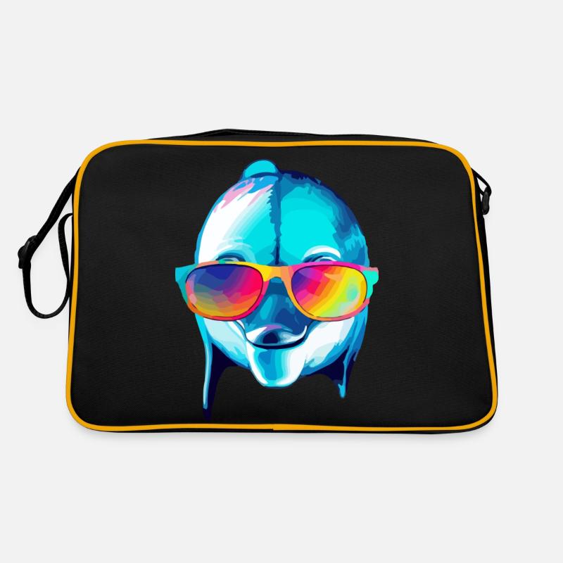 Eko, der Brillendelfin Retro Tasche