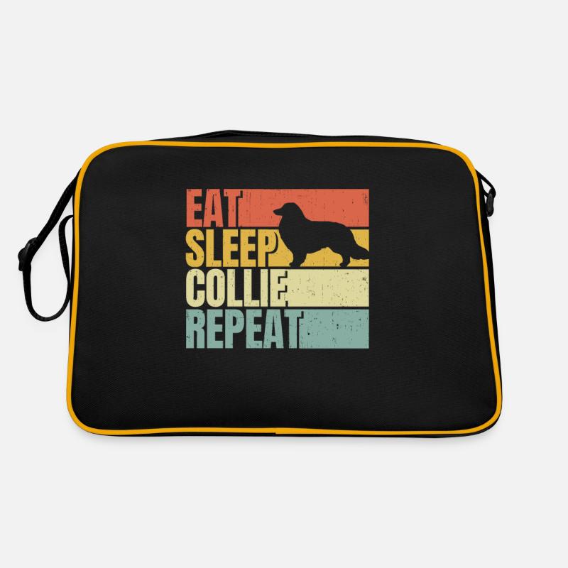 Manger dormir Collie répéter Sac Retro