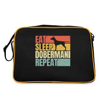 Manger dormir Doberman répéter - Sac Retro - noir/or - Dos