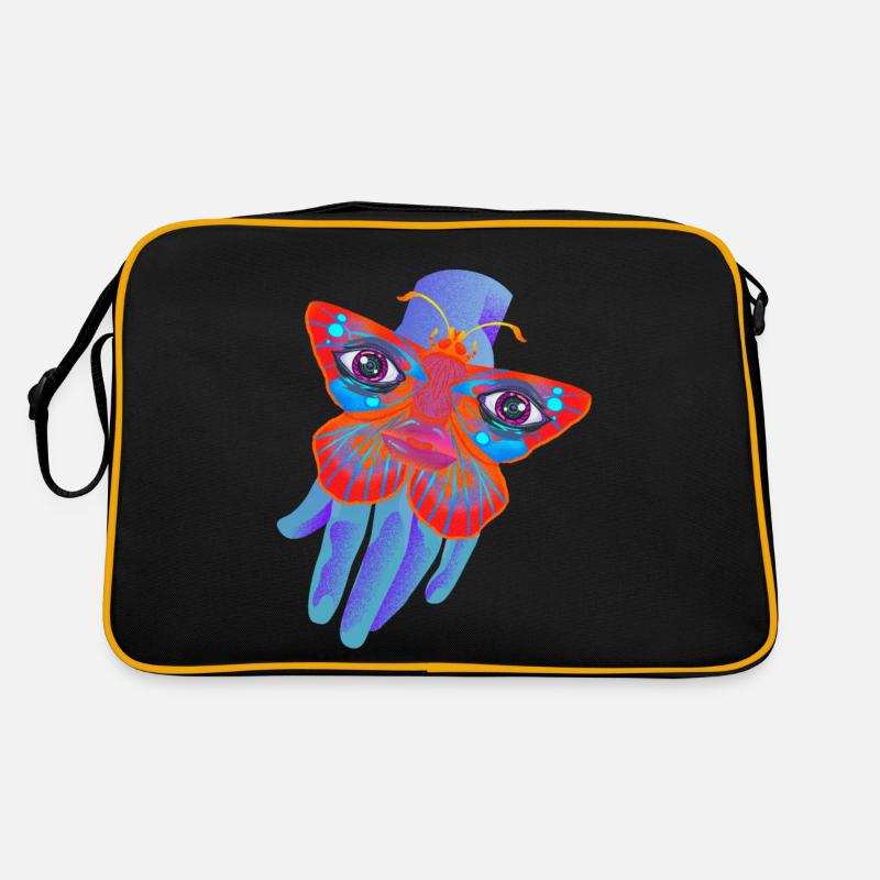 Psychedelic Moth - design trippant coloré Sac Retro
