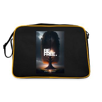 Light cannot exist without darkness - Retro Bag - black/gold - Back
