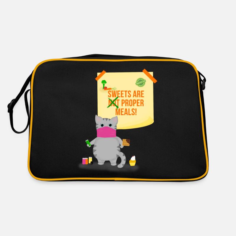 Sweets are not proper meals Retro Tasche