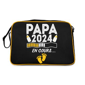 Nouveau Nouvelle Naissance Future Papa 2024 - Sac Retro - noir/or - Dos