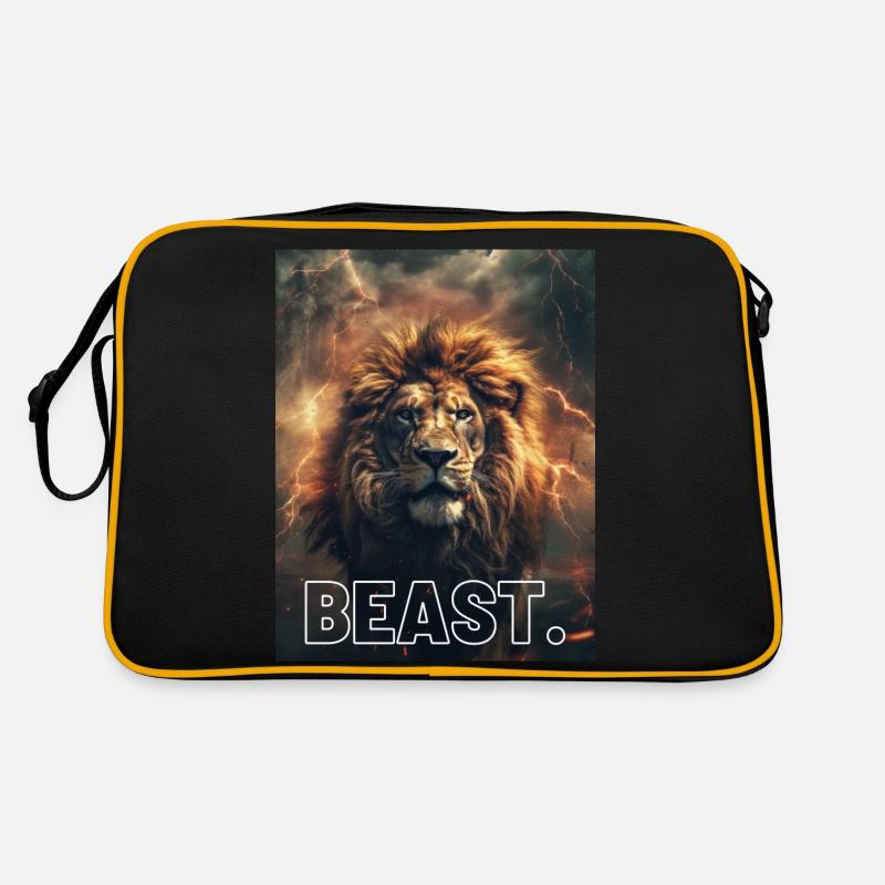 Beast. - Retro Tasche - Schwarz/Gold