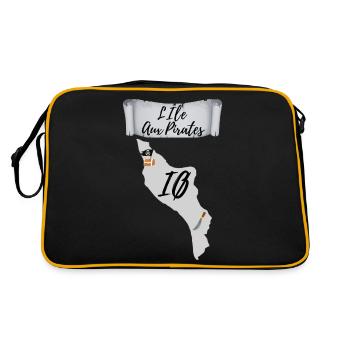 Die Insel der Piraten, Oléron - Retro Tasche - Schwarz/Gold - Hinten